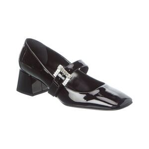 Sergio Rossi Twenty Buckle Patent Pump, Black